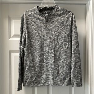 Nicoby men’s Gray Long‎ Sleeve Henley Shirt size small